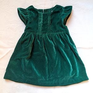 Gymboree Green Velvet St. Patrick's Day Dress Girls size 6-12 months